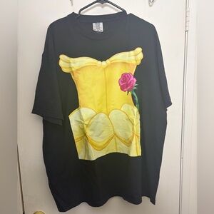 NWOT Disney Princess Belle body Black T-Shirt (2XL)